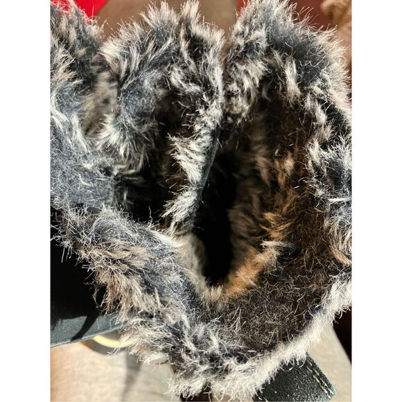 Apres by Lamo Black Leather, Suede & Faux Fur Lined Boots / SZ: 8 - Picture 6 of 7